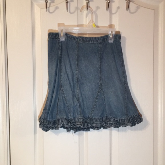 Denim ruffle skirt - Picture 1 of 1